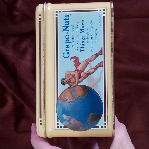 Post Grape-Nuts Tin Container over 8 inches x over 6 inches Multicolor - Picture 4 of 11